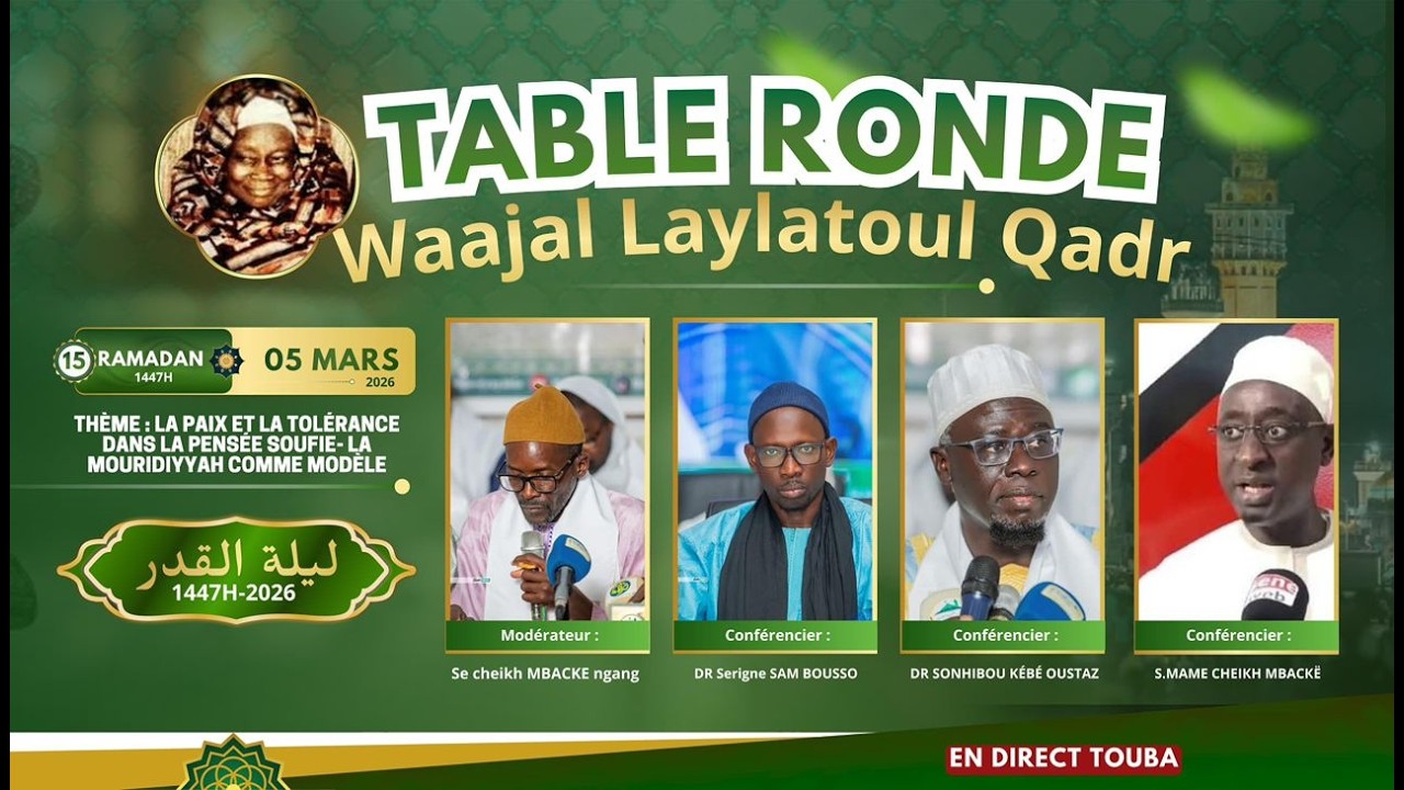 🔴LIVE  - Les G Conf  du laylatoul  QADR -Thème :La paix et la la tolérance dans la pensée soufie