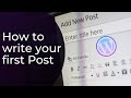 How to Write Your First Blog Post?