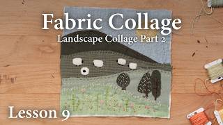 How to Finish a Fabric Collage (Hand-Stitched Details)