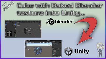Part-3 - Baking a texture on a  cube in Blender and importing into Unity (Making Minecraft Blocks)