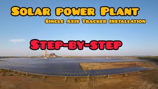 Solar Power Plant Single Axis Tracker Installation | Step by Step Guide @techwithtanay 