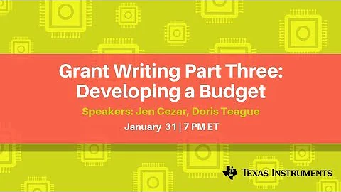 Webinar: Grant Writing Part Three — Developing a Budget