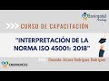 Interpretación de la norma ISO 45001: 2018
