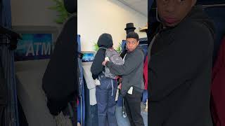 Thief use trick to steal at atm #Shorts