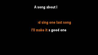 Lord Of The Lost  - One Last Song - clay wood karaoke