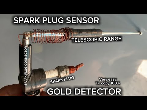 HOW TO MAKE SPARK PLUG SENSOR RANGE GOLD DETECTOR!!!!!!!!!!!