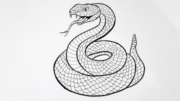 How to Draw a Cobra Snake Step By Step | Easy Snake Drawing