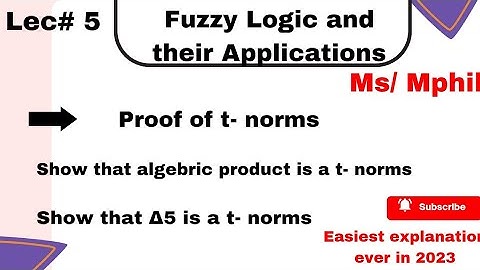 Proof of T- norms |  show T Operators are t - norm | Fuzzy Logic. Mphil/ Ms