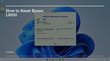 How to Reset Epson L8050 with Resetter