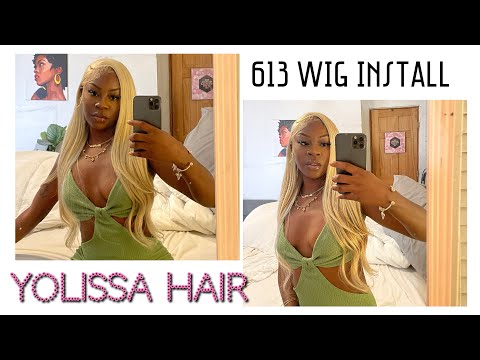MY BIRTHDAY HAIR!! Best Melted 613 Blonde Wig Install and toning tutorial! | Yolissa Hair