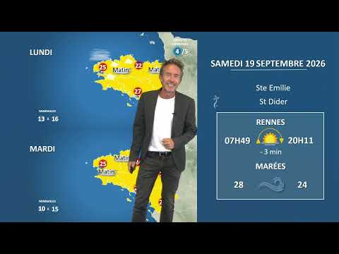 Bulletin météo pour le samedi 19 septembre 2026
