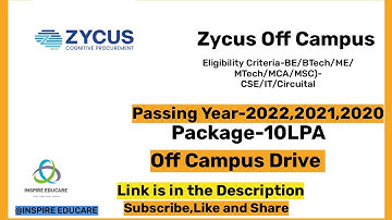 Zycus Off campus Hiring for software Engineer Role || 2022,2021 and 2020 Batch Eligible || Apply Now