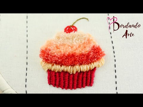 Cómo bordar a mano un cupcake