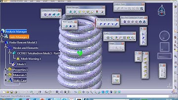 FEA, Helical Spring Beams, Catia v5, Nader G Zamani