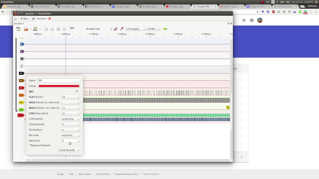 BeagleLogic Standalone with PulseView: Adding Protocol Decoders - YouTube