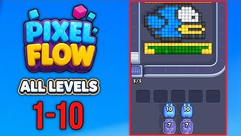 Pixel Flow All Levels 1 2 3 4 5 6 7 8 9 10 Gameplay Walkthrough {Android,iOS}