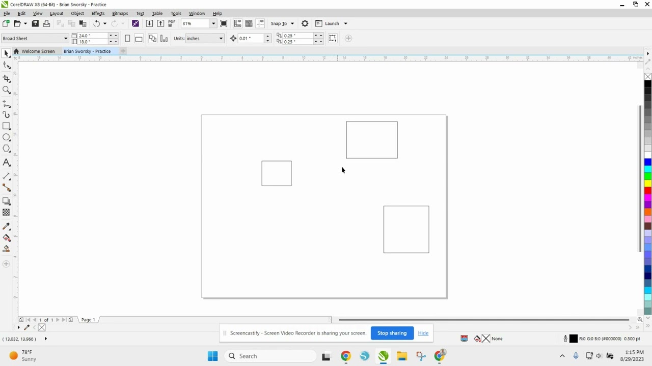 Navigating in CorelDraw