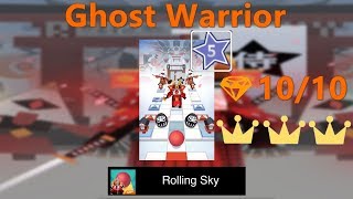 Rolling Sky Level 52 - Ghost Warrior - 100% Completed - Perfect Way