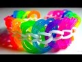 Rainbow Loom Bracelet Triple Link Chain without Loom/ with Two Pencils EASY