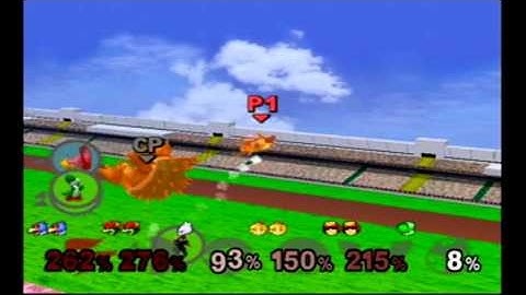 Super Smash Bros Melee Debug Menu Fun - 6-Players on Home Run Contest