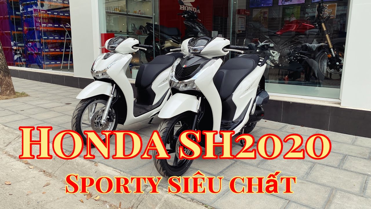 Honda Sh 2020 màu trắng độ spoty siêu chất | giá xe |... - youtube
