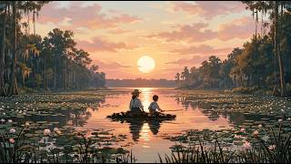 Old Western Country Folk | drifting down river |  (3Hrs) | Rustic Ambient Music | Sleep & Relax