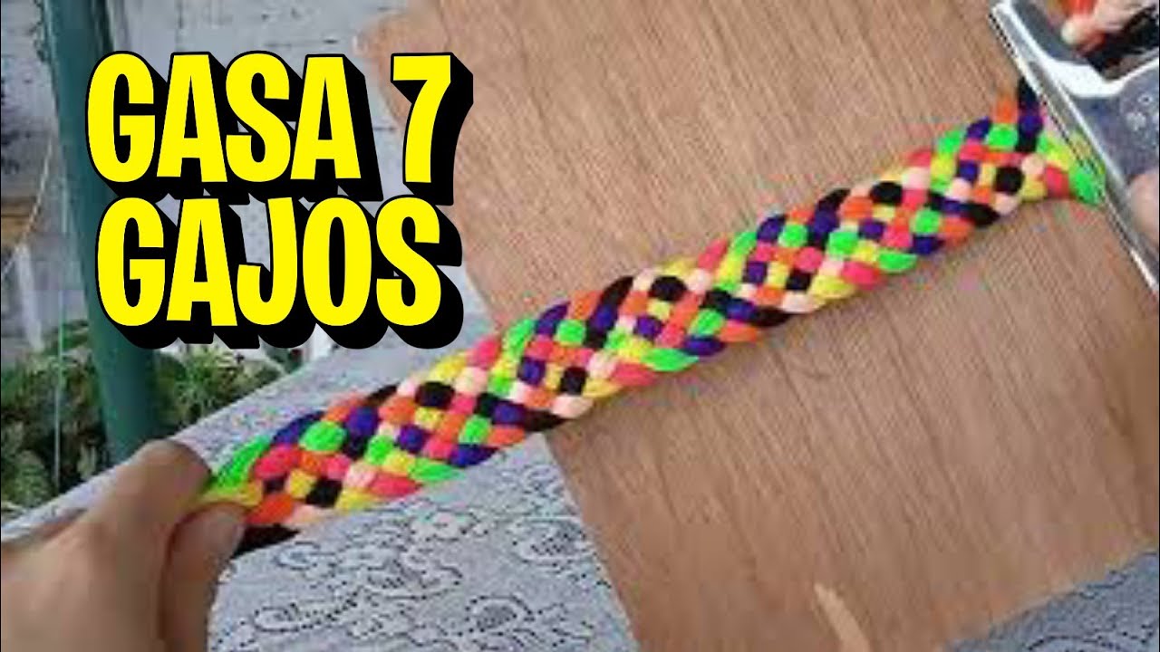 Cómo hacer gasa para la mochila wayuu | trenza plana de 7 gajos