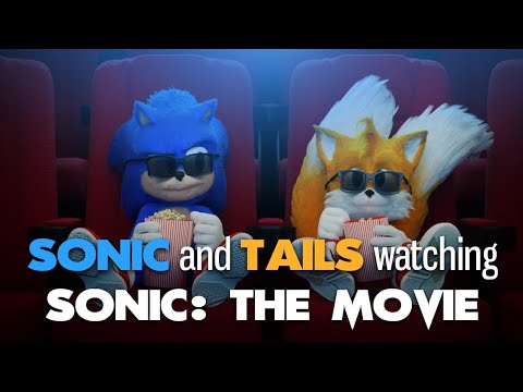 Sonic and Tails watching Sonic the Movie