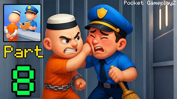 Prison Life: Idle Game - Gameplay Walkthrough Part 8 - Inmate Beats Up the Cop! (iOS, Android)