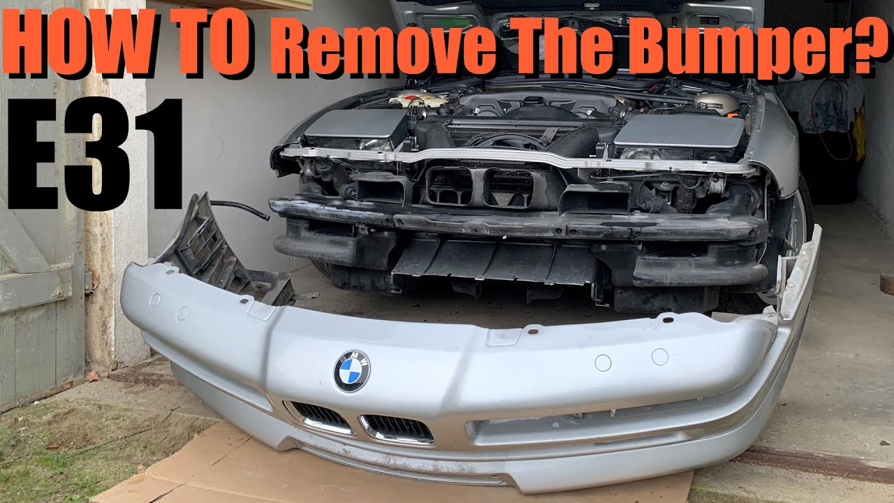 BMW 850ci E31 - How To Remove The Front Bumper? - YouTube