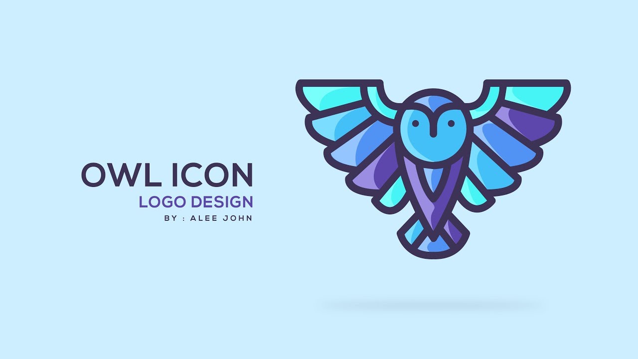 Owl Icon Logo Design In Adobe Illustrator CC - YouTube