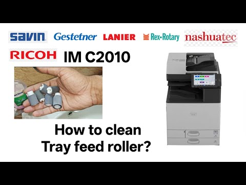 Ricoh IM C2010 How to clean or Replace Tray paper feed roller?  