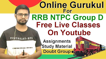 Big Announcement  Online Gurukul By Anshul Saini For RRB NTPC Group D Aspirants