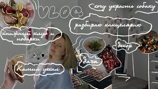 vlog: декор квартиры, книжный клуб, дача, разбор канцелярии📝