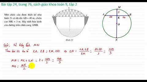 Giải bài 24 trang 76 sgk toán 9 tập 2 năm 2024