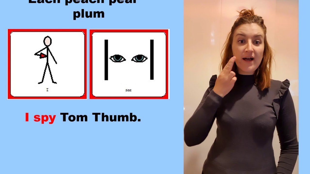 Each peach pear plum by & Allan Ahlberg makaton sign by Chelsea core word story YouTube Each peach pear plum by & Allan Ahlberg makaton sign by Chelsea core word story YouTube