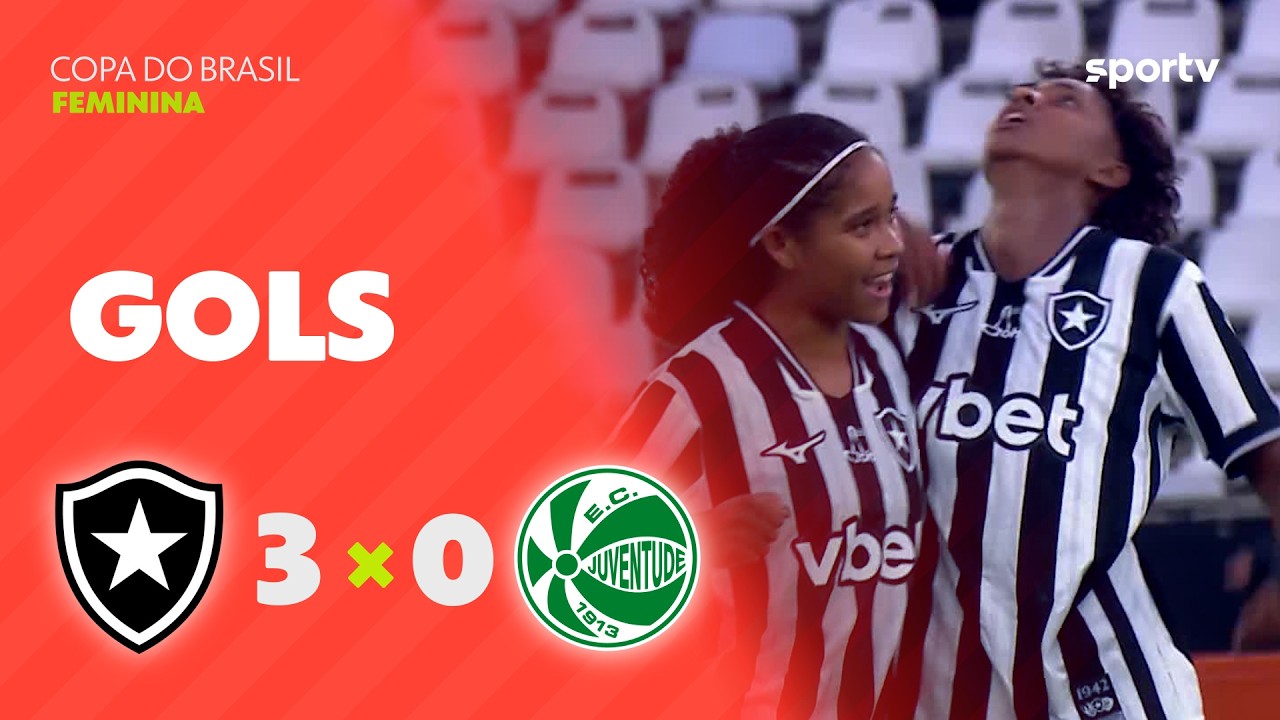 BOTAFOGO 3 X 0 JUVENTUDE | GOLS | COPA DO BRASIL FEMININA | sportv