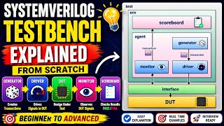 SystemVerilog Testbench Explained for Beginners | Generator, Driver, Monitor &amp; Scoreboard