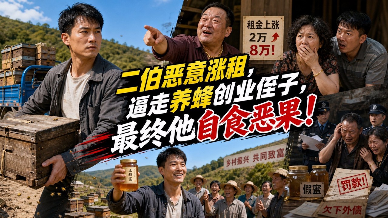 [Eng Sub]返鄉小夥養蜂四年，被二伯惡意漲租被迫搬遷；另闢山頭重建蜂場後他帶領全村發家致富，而貪心親戚造假蜜負債翻車！#男頻爽劇 #復仇 #鄉村創業 #種田 #反轉 #打臉