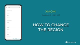 How to change the Region - Xiaomi [Android 11 - MIUI 12]