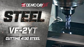 Haas VF-2YT Cutting Steel - Demo Day Live Focus Video - Haas Automation, Inc.