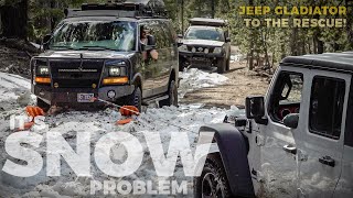 4x4 van recovery: stock Jeep Gladiator saves the day
