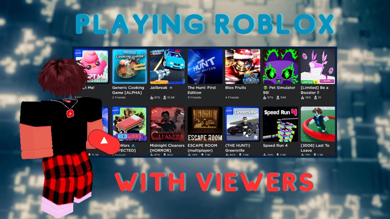 ROBLOX LIVE | PLAYING ROBLOX WITH VIEWERS | Goal: 40k subs - YouTube