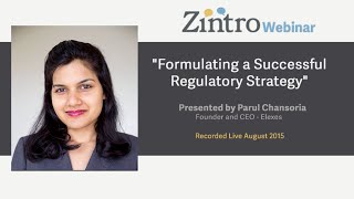 "Formulating a Successful Regulatory Strategy"
