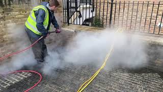 Doff steam cleaning brickwork