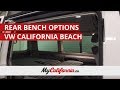 Which to choose? The rear seat/bed options in a VW California Beach.