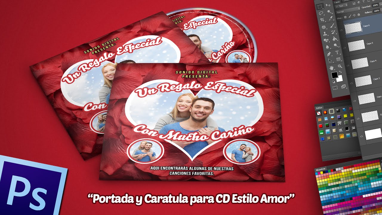 Portada y Caratula para CD´s Estilo Amor en Photoshop. - thptnganamst.edu.vn