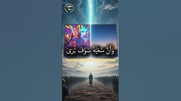 ✨ وَأَنْ لَيْسَ لِلْإِنْسَانِ إِلَّا مَا سَعَى – قانون العدل الإلهي في آية واحدة! 🔥#تلاوة_خاشعة