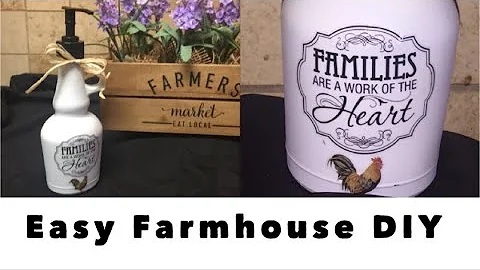 DIY Easy Dollar Tree Farmhouse Soap Pump