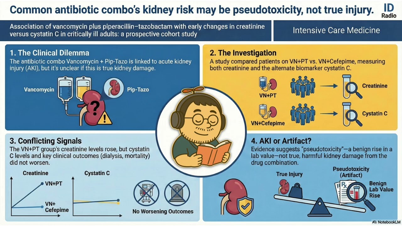 Вероятное возникновение псевдотоксичности при применении ванкомицина и пипетки-тазобактама: интен...